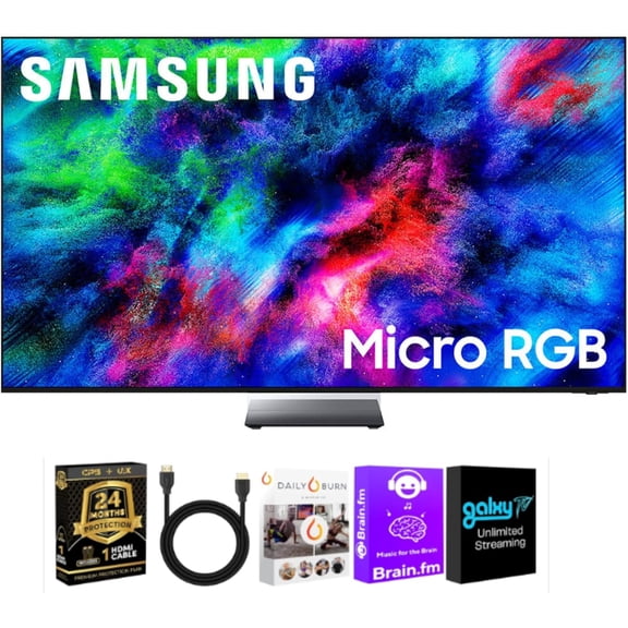 Samsung R95H 4K Micro RGB Vision AI Smart TV Bundle with HDMI & CPS