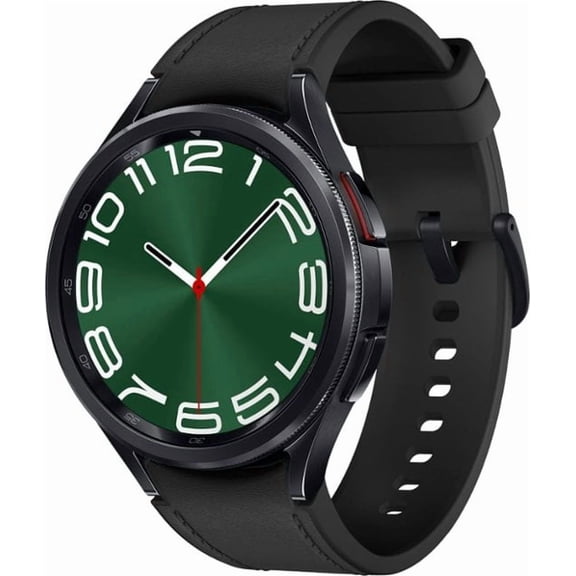 Pre-Owned Samsung, R965, Galaxy Watch6, Classic, 47mm, Compass, GPS + Cellular Smart Watch, 25 Hour Battery Life, 0.13 Pound, Android, Black, 1