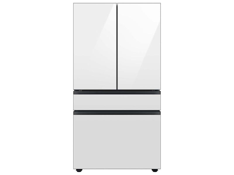 White Glass 23 cu. ft. 4-Door French Door Refrigerator