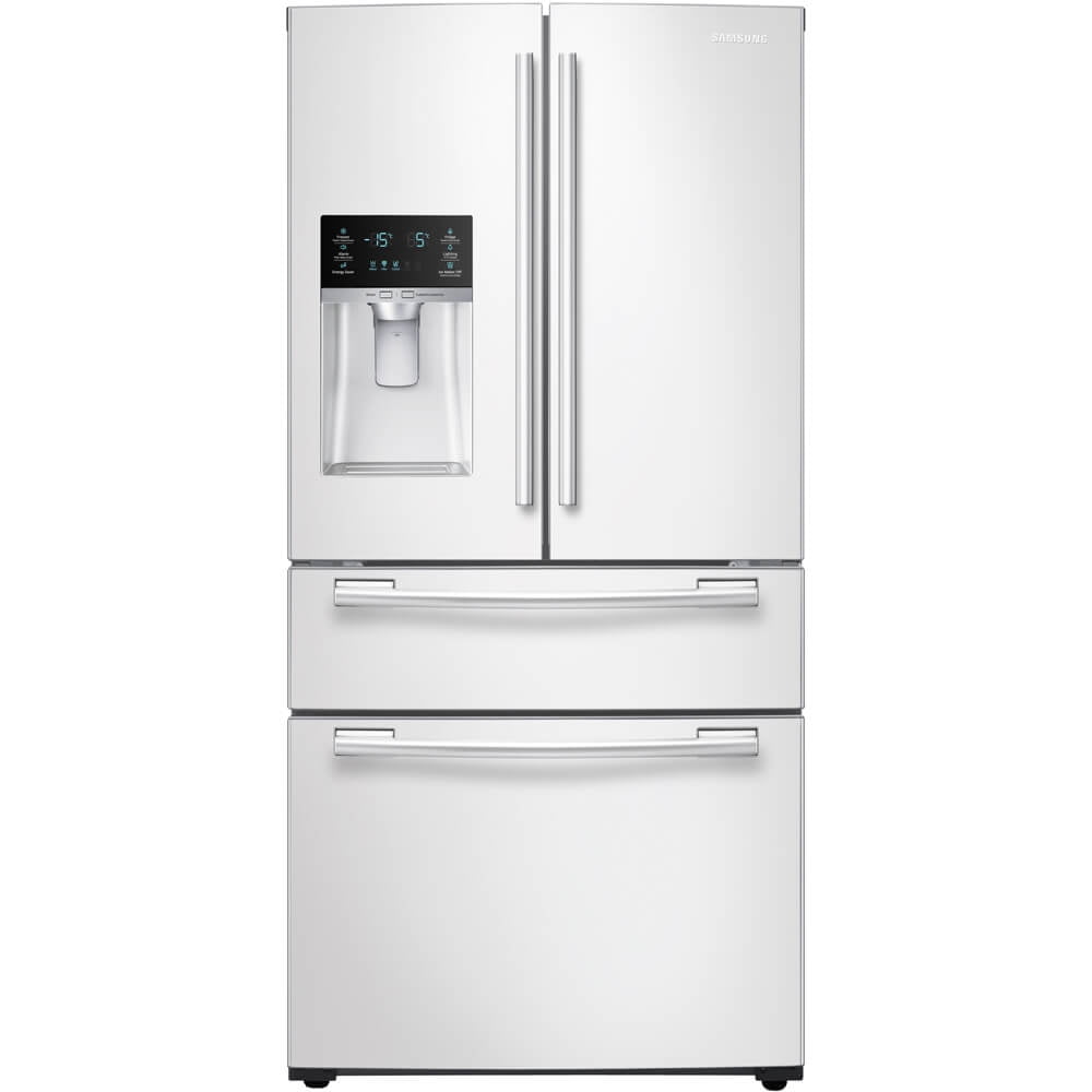 Samsung RF25HMEDBWW 25 Cu. Ft. White 4-Door French Door Refrigerator