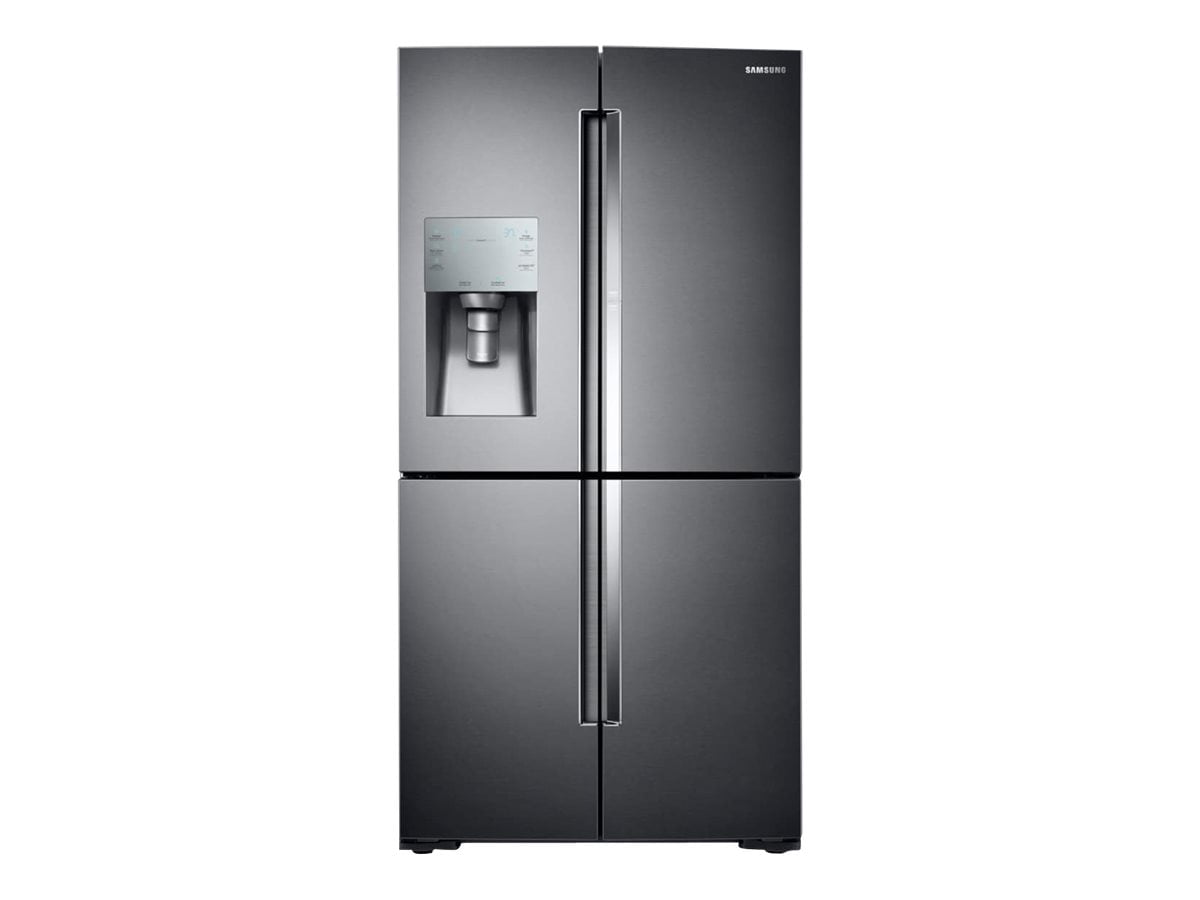 Samsung RF28K9380SG - Refrigerator/freezer - side-by-side with water dispenser, ice dispenser - width: 35.7 in - depth: 34.3 in - height: 72 in - 28 cu. ft - black stainless steel
