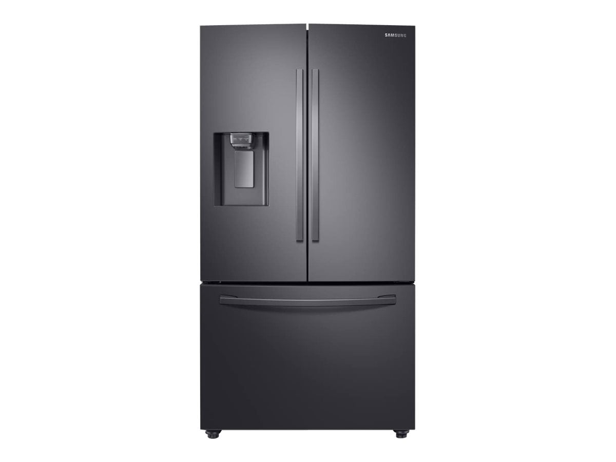 Samsung RF28R6201SG - Refrigerator/freezer - french door bottom freezer with water dispenser, ice dispenser - Wi-Fi - width: 35.7 in - depth: 36 in - height: 70 in - 28 cu. ft - black stainless steel