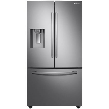 Samsung - 27.8 Cu. Ft. French Door Fingerprint Resistant Refrigerator with Food Showcase - Stainless steel