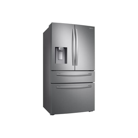 Samsung - 28  cu. ft. 4-Door French Door Smart Refrigerator with FlexZone Drawer - Stainless Steel
