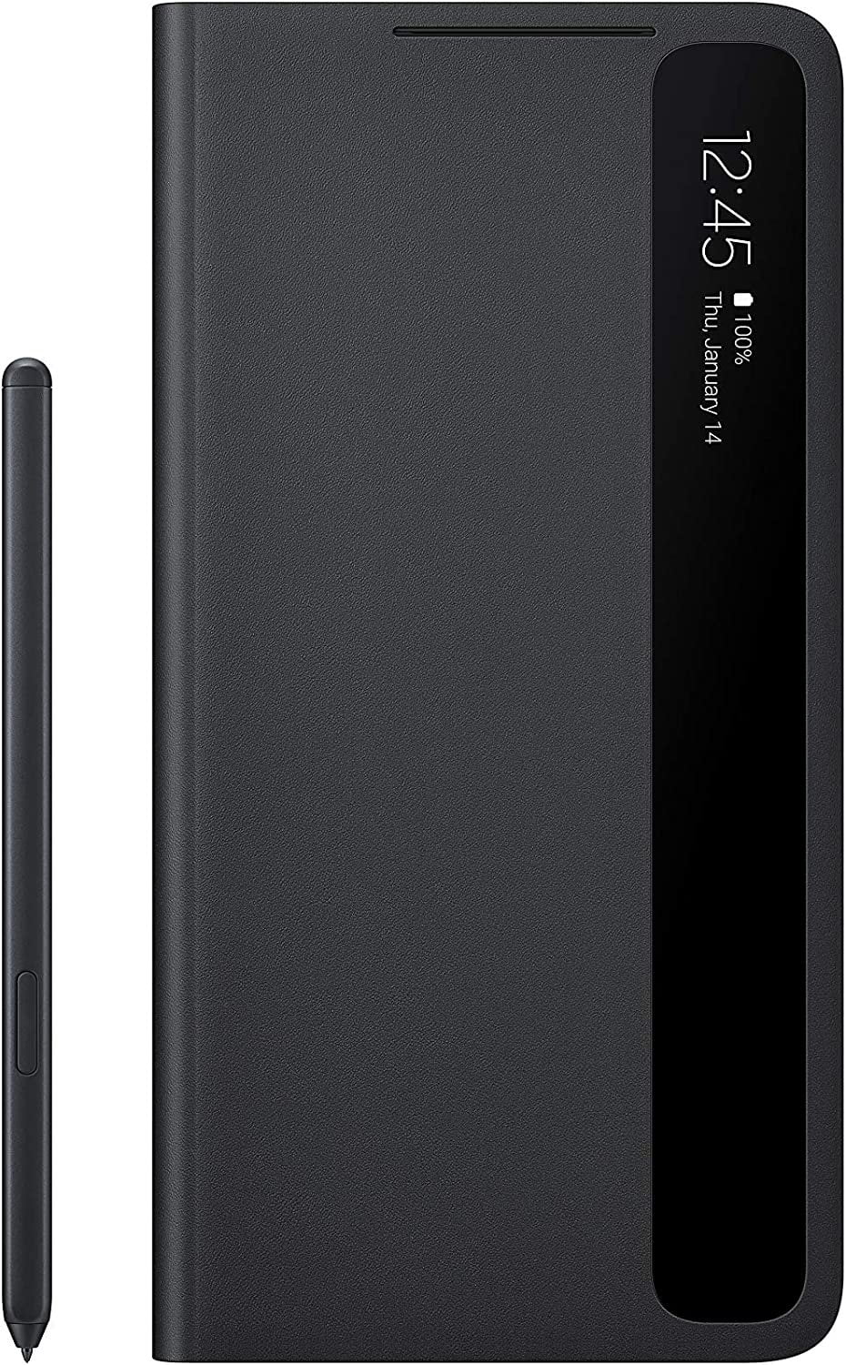 Samsung S-View Flip Case with S-Pen, Black, for Galaxy S21 Ultra