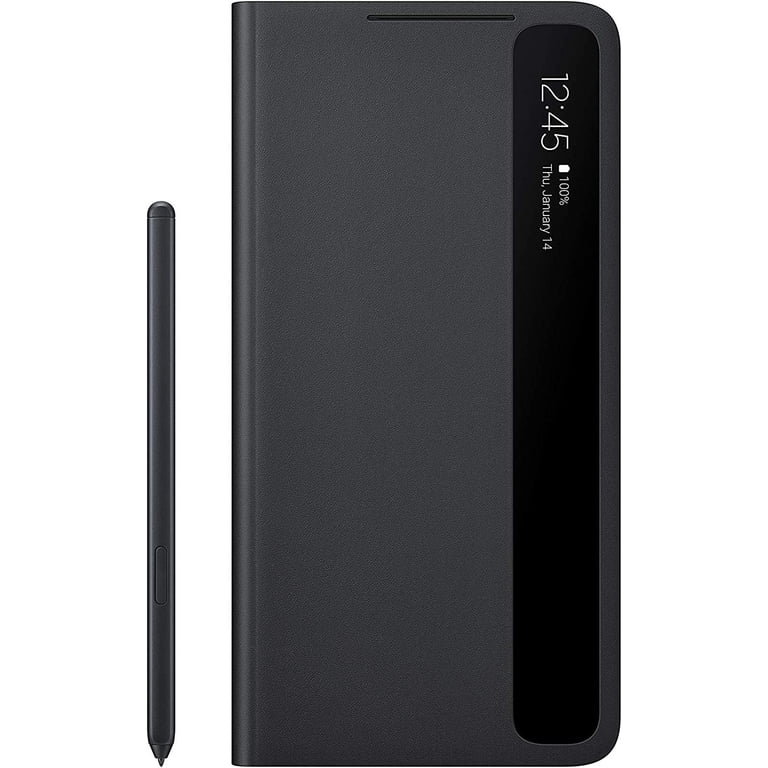 Samsung S-View Flip Case with S-Pen, Black, for Galaxy S21 Ultra
