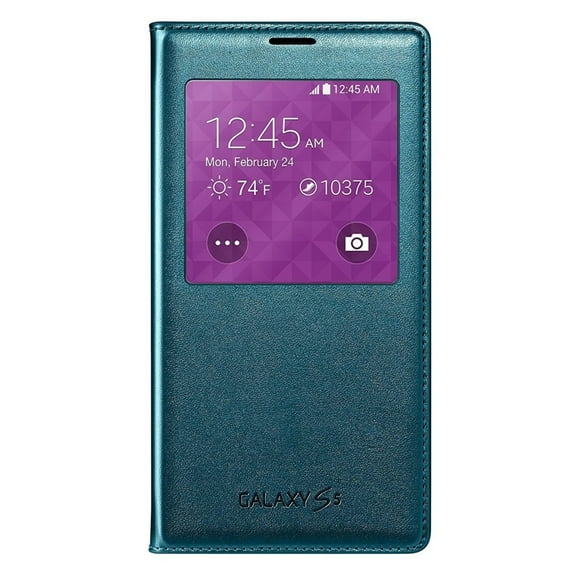 Samsung S-View Flip Cover Galaxy S5 Green Case EF-CG900BGESTA Stylish Folio
