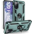 thumbnail image 1 of for Samsung S20 FE 5G case,with HD Screen Protector,[Military Grade] Car Mount Kickstand Hybrid Hard PC Soft TPU Shockproof Protective Case for Samsung S20 FE 5G (Dark Green), 1 of 13