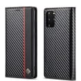 thumbnail image 1 of for Samsung S20 FE Case,Carbon Fiber Premium PU Leather Ultra Thin Shookproof Anti-Fall Folding Screen Phone case Compatible with Samsung S20 FE,Vertical Red Line, 1 of 9