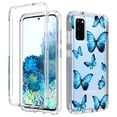 thumbnail image 1 of For Samsung S20 Ultra Case, Mantto 360-Degree edge Protection Flower Patterned Case & TPU Rubber Silicone With Screen Protector Film Shockproof edges For Samsung Galaxy S20 Ultra, Butterfly, 1 of 9