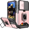 thumbnail image 1 of for Samsung S21 Case with Sliding Camera Cover Heavy Duty Protective Galaxy S21 Case with Card Holder Magnetic Kickstand Case for Samsung S21 5G 6.2 inch(Rose Gold), 1 of 13