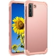 thumbnail image 1 of Samsung S21 Plus 5G Case 3 Layer Hybrid Hard PC Soft Silicone Heavy Duty Rugged Bumper Shockproof Full-Body Protective Phone Cover S21 Plus 5G 6.2" Rose Gold, 1 of 14