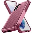 thumbnail image 1 of for Samsung S21 Plus Case: Galaxy S21+ Case for Women Girls, Hard Back and Soft TPU, Military Protection Slim Fit Cell Phone Case Cover, Samsung Galaxy S21 Plus 5G Case, Pink+Red, 1 of 14