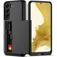 thumbnail image 1 of Samsung S22 Case with Card Holder 5G 6.1 inch Slim Dual Layer Heavy Duty Protective Galaxy S22 Case Hidden Card Slot Wallet Case for Samsung S22(Black), 1 of 13