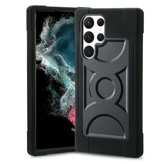 Samsung S22 Ultra Case , Dteck Heavy Duty Military Grade Shockproof Phone Cover for Samsung Galaxy S22 Ultra 6.8 inch - Black