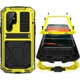 thumbnail image 1 of Samsung S22 Ultra Metal Case with Screen Protector Camera Protector Military Rugged Heavy Duty Shockproof Case with Stand Full Cover Tough case for Samsung S22 Ultra (S22 Ultra, Ye'l'low), 1 of 16