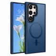 thumbnail image 1 of for Samsung S22 Utra Case Magnetic [Compatible with MagSafe] TPU Slim Protective Translucent Matte Smooth, phone case for Samsung S22 Ultra, Dark Blue, 1 of 5