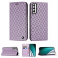 thumbnail image 1 of Samsung S22 Wallet Case, Luxury Premium PU Leather Rhombus Diamond RFID Blocking Card Holder Slot, Shockproof Magnetic Closure TPU Case Flip Cover with Kickstand For Samsung Galaxy S22, Purple, 1 of 10