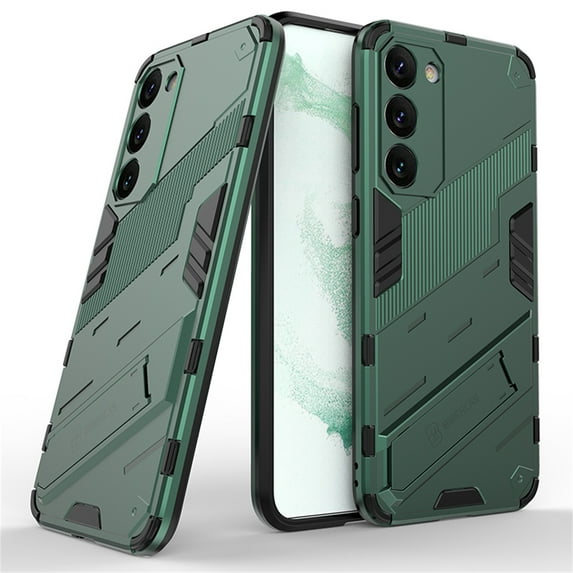 for Samsung S23 Case, Military Grade Hard Rugged Cover Heavy Duty Armor for Galaxy S23 6.1 inch 2023 Phone Cases with Kickstand Holder Shockproof & Support Car Magnetic Mount, Green