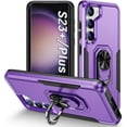 thumbnail image 1 of for Samsung S23 Plus Case for Galaxy 23 Plus,Heavy Duty Drop Protection Rugged Shockproof/Dust Proof Military Protective Tough Durable Phone Cover,23 Plus Case-Purple+Black, 1 of 12