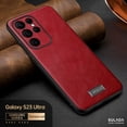 thumbnail image 1 of for Samsung S23 Ultra Case Premium Leather Wireless Charging, Thin Flexible Business PU Non-Slip Grip Rugged Bumper Anti-Scratch Shockproof Elegant Men Women Cases for Samsung Galaxy S23 Ultra,Red, 1 of 5