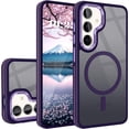 thumbnail image 1 of Samsung S24 Case[Compatible with Magsafe][Support Magnetic Car Mount] Anti-Slip Shockproof Protective Slim Fit Slim Matte for Women Girls Phone Case for Samsung Galaxy S24,6.2 inch,2024,Purple, 1 of 14
