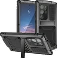 thumbnail image 1 of for Samsung S24 Ultra Metal Case, with Kickstand Screen Protector Case Sturdy Military Armor Durable Full Body Heavy Duty Shockproof Drop Tested Outdoor Case for Galaxy S24 Ultra - Black, 1 of 6