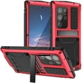 thumbnail image 1 of for Samsung S24 Ultra Metal Case, with Kickstand Screen Protector Case Sturdy Military Armor Durable Full Body Heavy Duty Shockproof Drop Tested Outdoor Case for Galaxy S24 Ultra - Red, 1 of 6