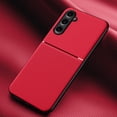 thumbnail image 1 of for Samsung S25 Case, Galaxy S25 Cover, PU Leather Anti-Scratch Shockproof Soft TPU Rubber Magnetic Luxury Hybrid Business Back Case for Samsung Galaxy S25 Phone, Red, 1 of 5
