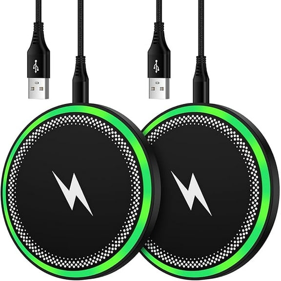 Samsung S25 Wireless Android Charger Fast Charging Pad for Samsung Galaxy S25 Ultra/S24 Plus/FE/S23/S22/S21,2Pack 15W Fast Wireless Phone Charger Station for Motorola Edge 2025/G Stylus 5G/Razr 2025