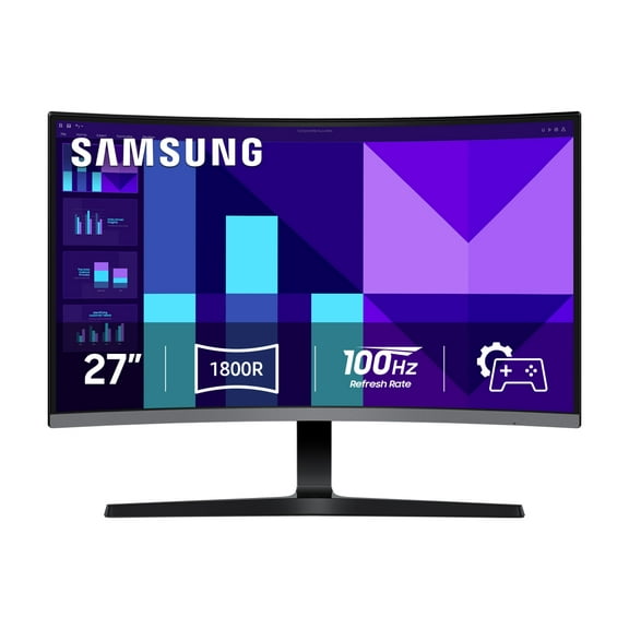 Samsung 27" Essential S3 (S39GD) Series Curved FHD 100Hz Gaming Monitor with Built-In Speakers - LS27D396GANXZA