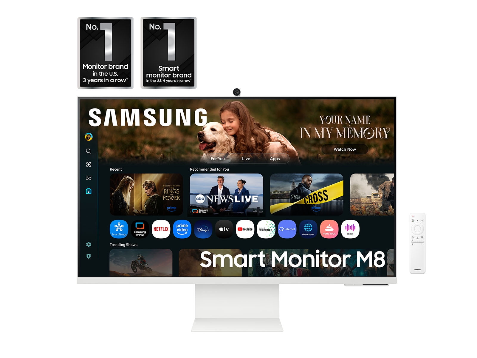 Samsung 32-in Smart Monitor M8 M80F 4K Samsung Vision AI - White