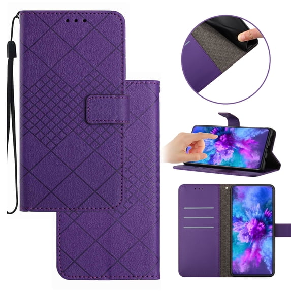 For Samsung S9 Plus Wallet Case with RFID Blocking Card Slots Holder Premium PU Leather Magnetic Kickstand Shockproof Wrist Strap Removable Flip Protective Cover For Samsung Galaxy S9 Plus, Purple