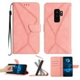 thumbnail image 1 of For Samsung S9 Plus Wallet Case with [RFID Blocking] Leather Flip Folio Strong Magnetic Closure Cover Credit Card Holder with Hand Strap Kickstand Men Women For Samsung Galaxy S9 Plus, Pink, 1 of 9