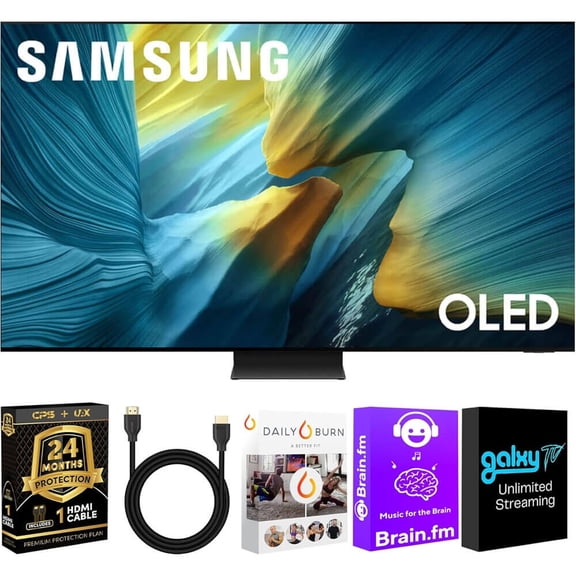 Samsung QN65S95FKIT1 QN65S95FAFXZA OLED S95F 65 inch QD-OLED 4K Smart TV with Quantum Dot HDR Pro, Glare-Free Screen,