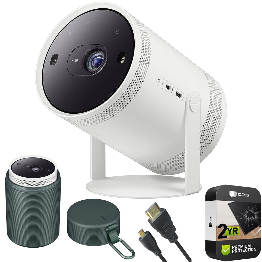 Samsung Freestyle Projector 2nd Gen with Gaming Hub, Case, 6ft
