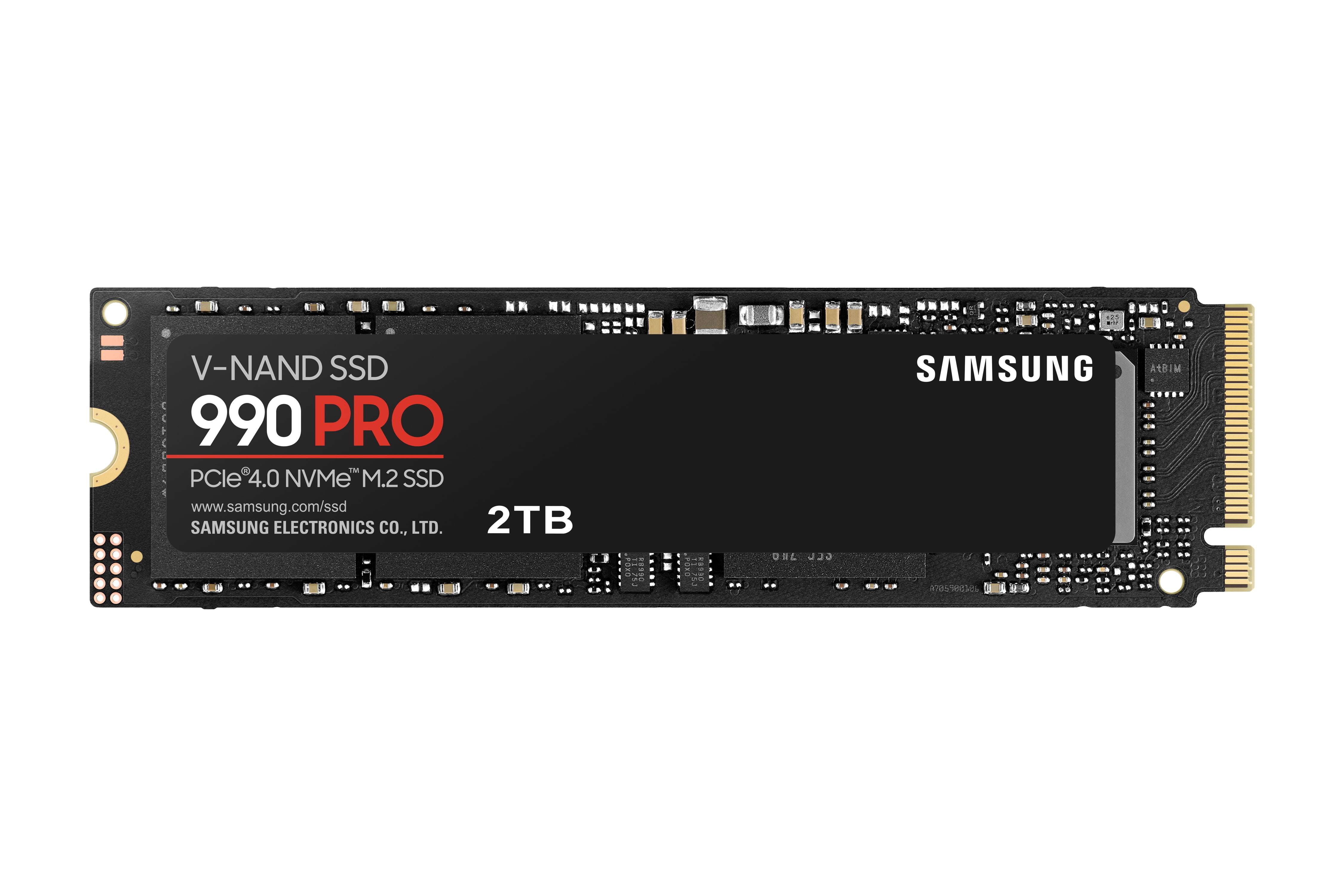 Samsung, SSD 990 PRO 2TB, PCIe 4.0, Up to 7,450MB s Read Speeds