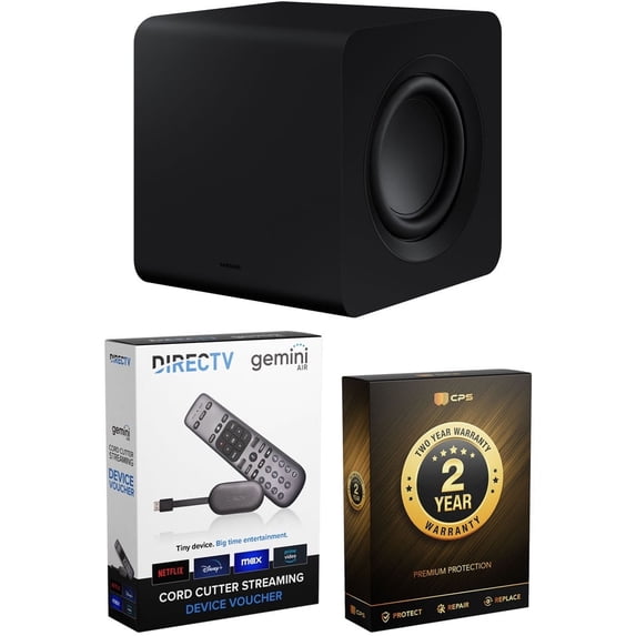 Samsung SWA-W510 Subwoofer for Soundbar (2022) with Redeemable DIRECTV Gemini Air