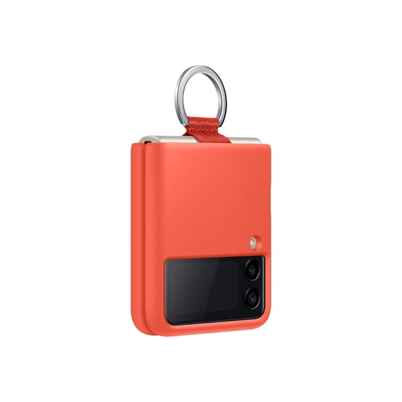 Samsung Silicone Protective Cover with Ring for Galaxy Z Flip3 5G - Coral