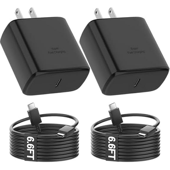 Samsung Super Fast Charger, 45W USB-C Super Fast Charging Wall Charger & 6.6ft C Cable for Samsung Galaxy S25 Ultra/S25/S25+/S24 Ultra/S24/S24+/S23 Ultra/S23/S23+/S22 Ultra/S22+/Note10/20