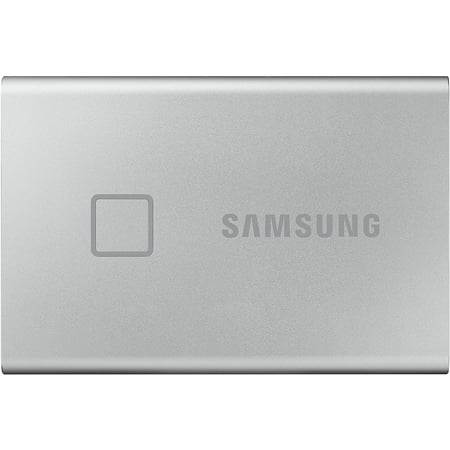 Samsung - T7 Touch 500GB External USB 3.2 Gen 2 Portable SSD with Hardware Encryption - Silver