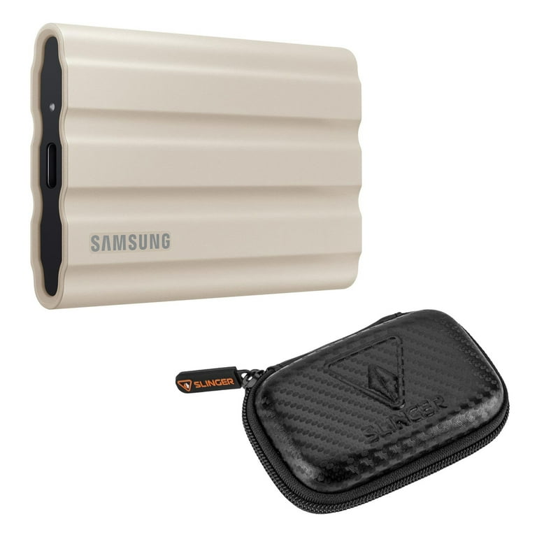 Samsung T7 Shield 2TB USB 3.2 Type-C SSD, Beige, Rugged Durability