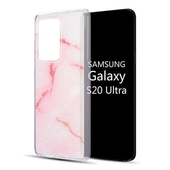 Samsung TISAMS20U-SMAR-PK 6.9 in. Sparkling Marble Imd Soft TPU Case for Samsung Galaxy S20 Plus - Pink