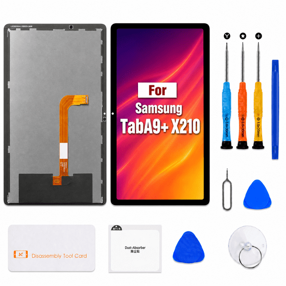 For Samsung Tab A9 Plus Screen Replacement for Samsung Tab A9 Plus LCD Display for Samsung Galaxy SM-X210 Digitizer Touch Screen Assembly Repair Kits SM-X215 SM-X216B Black
