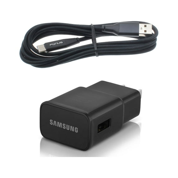 Samsung Type-C Fast Home Charger for Galaxy A71/A51/A50/A21/A20/A10e/A11/A01 Phones - 6ft Long USB-C Cable Braided with Quick Power Travel Wall Adapter