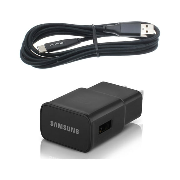 Samsung Type-C Fast Home Charger for Galaxy A71/A51/A50/A21/A20/A10e/A11/A01 Phones - 6ft Long USB-C Cable Braided with Quick Power Travel Wall Adapter
