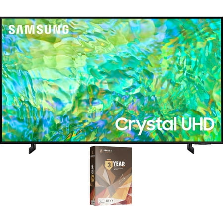 Samsung UN43CU8000FXZA 43 Inch 4K Crystal UHD Smart TV with Dolby and 3 Year Amber Protection Plan (2023)