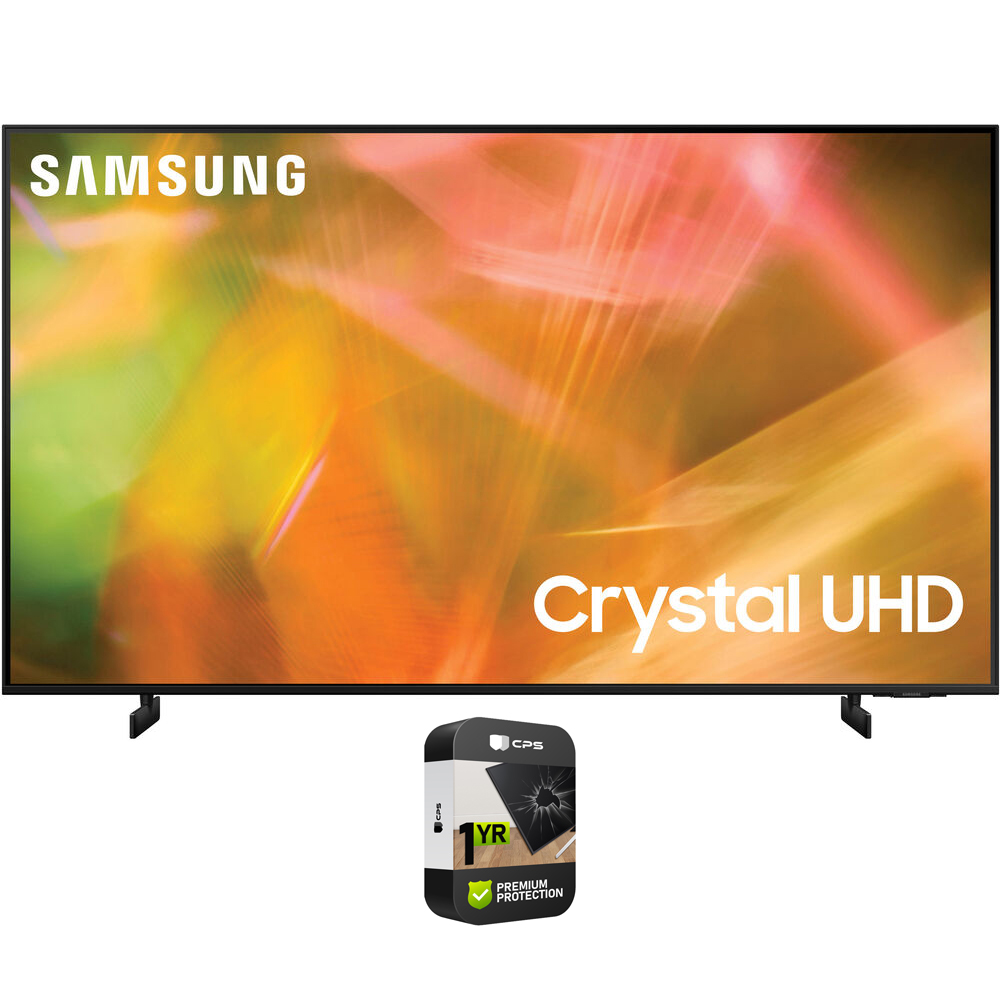 Samsung UN50AU8000FXZA 50 Inch UHD 4K Crystal UHD Smart LED TV Bundle with Premium 1 YR CPS Enhanced Protection Pack - image 1 of 9