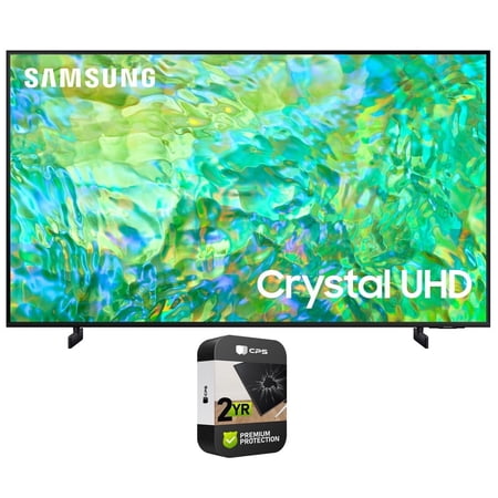 Samsung UN65CU8000FXZA 65 inch Crystal UHD 4K Smart TV 2023 Bundle with 2 YR CPS Enhanced Protection Pack