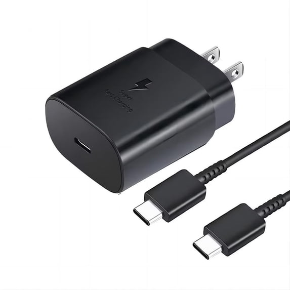 Samsung USB-C 25W Super Fast Charging Charger with 3.3ft Type-C Cable for S23+/Z Flip 4/Z Fold 4 Etc